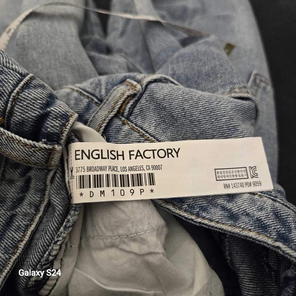 English Factory Womens Ankle Jeans High Rise Denim Medium Wash Blue SZ:29 New - Picture 6 of 7